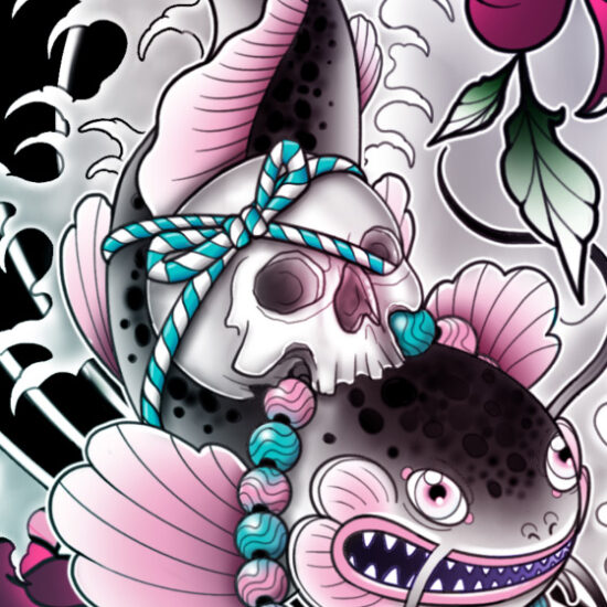 Japanese Catfish Tattoo Design Available