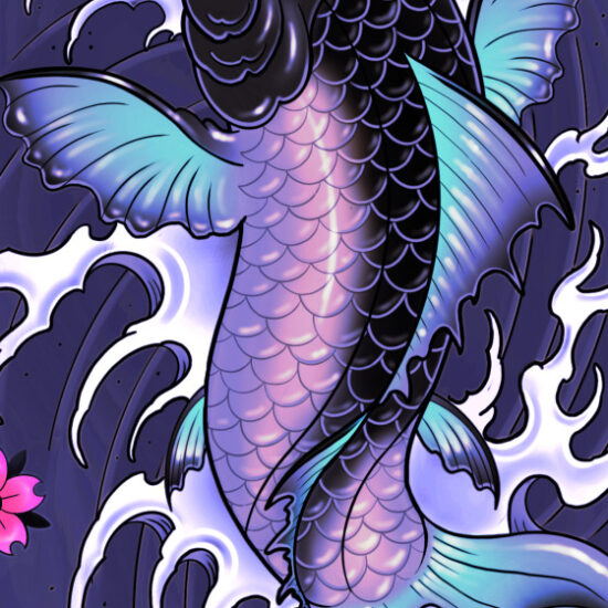 Japanese Koi Fish Tattoo Design Available